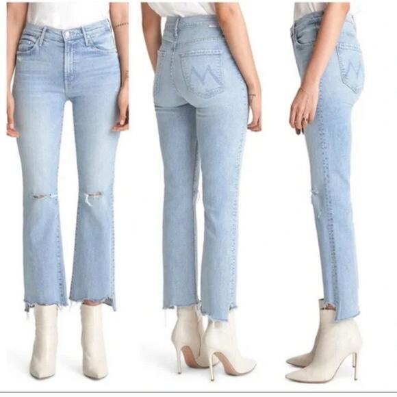 Mother The Insider Crop Step Chew Drinking By The Pool Wash Jeans Size 23 - Picture 1 of 10